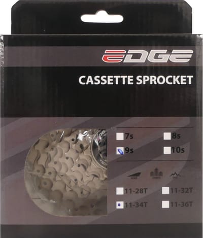 9-speed cassette Edge CS-M5009 11-34T - Zilver