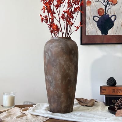 Rustieke Vintage Stijl Keramische Vaasje van 38 cm voor Woonkamer, Bruiloft en Eettafel Decoratie