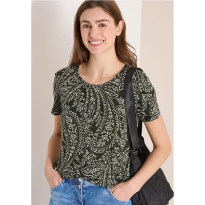 Shirt met ronde hals en minimale opdruk