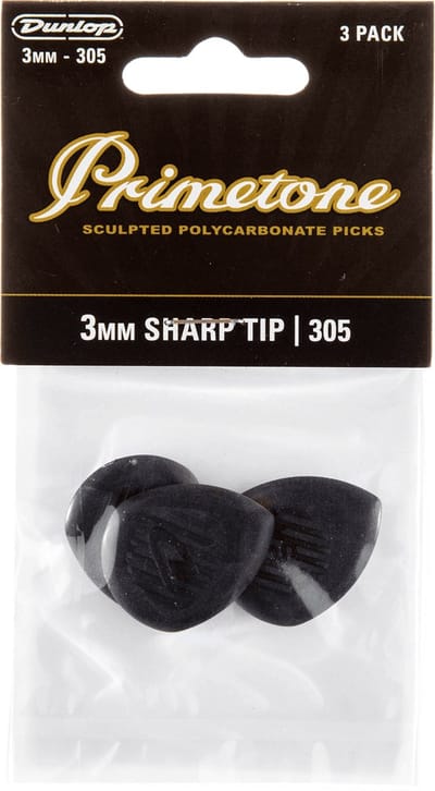 Jim Dunlop Primetone - Plectrums - Classic 305 Puntig - Player's Pack 3 Stuks
