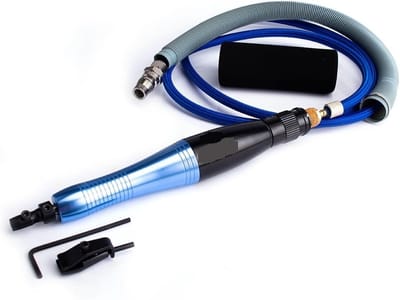 Pneumatische Vijl - Luchtgereedschap - Metaal Bewerken - Hoge Koppel Motor - 3mm Spantang - Zilver