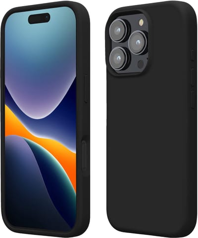 kwmobile telefoonhoesje geschikt voor Apple iPhone 16 Pro - Hoesje met siliconen coating - Smartphone case in mat zwart
