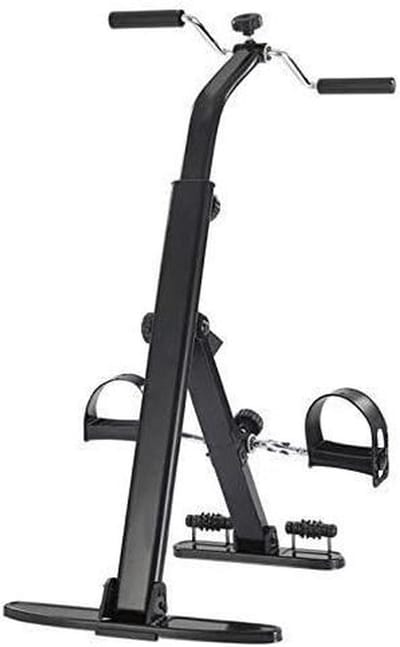 Opvouwbare pedaaltrainer - Mini hometrainer - Fitness revalidatie - Verstelbare spanning - 77-95 cm hoog - Zwart