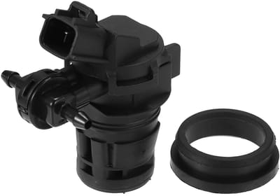 Dailygoods- Ruitenwissermotorpomp Geschikt voor Mazda 3 - Kunststof/Rubber - 2 Pinnen - 67x45x76mm - Eenvoudig te installeren - Niet-OEM Accessoire - Ruitensproeierpomp