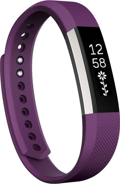 By Qubix - Compatible Fitbit bandje - Geschikt voor Fitbit Alta siliconen bandje, Maat: Large, Lengte: 22CM - Paars Smartwatch bandje