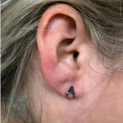 Aramat Jewels | Oorbellen | Zilveren Geoxideerde Oorbellen vrouw | Bloem-Transparant-8mm | |8mm | Zilver | Kinderen, Volwassenen | Verkleurd niet