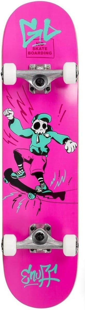 Skateboard Skully voor Volwassenen en Uniseks - Roze 19 cm