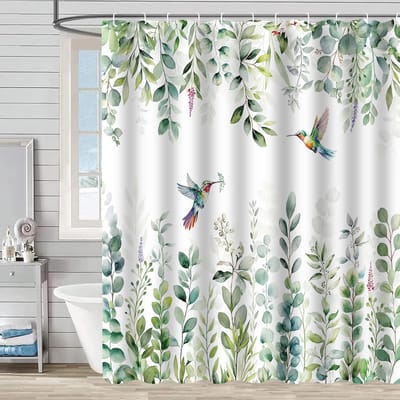 VHV - Douchegordijn - Douche gordijn - Douchegordijnen - Waterdicht douchegordijn - Wasbaar douchegordijn - Badkamergordijn - Douchegordijn badkamer - Voor badkamer douche bad - Voor thuis camper hotel - 180x180 cm - Stijl 38