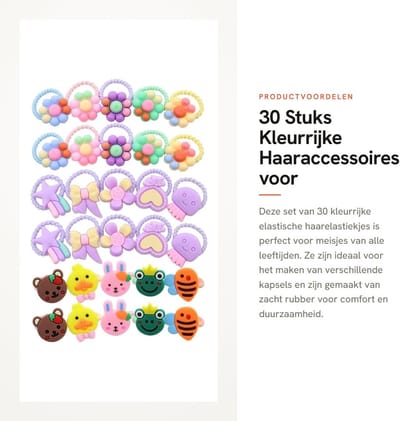Dailygoods - 30 Stuks Kleurrijke Haaraccessoires voor Meisjes