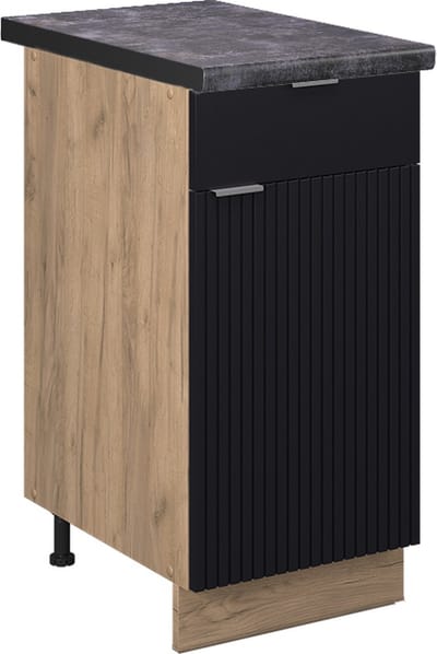 Vicco Fame-Line Keukenonderkast – 40 cm, WB Antraciet Zwart gestreept