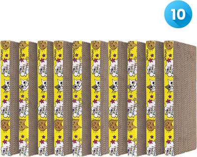 Behave Krabplank voor katten - Krabkarton - Krabmat - 10 Stuks