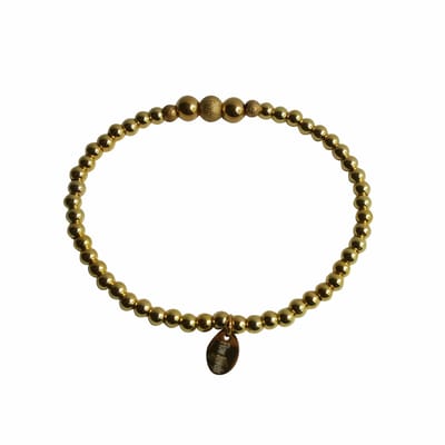 FlowJewels - armband - stainless steel - elastisch - goud kleurig