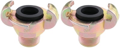 Dailygoods- Slangkoppeling Q Type - 3/4" BSP Buitendraad - Dubbele Lock - Koolstofstaal Gegalvaniseerd - Antilek Rubberen Ring - Drukbestendig en Duurzaam - Waterkoppeling