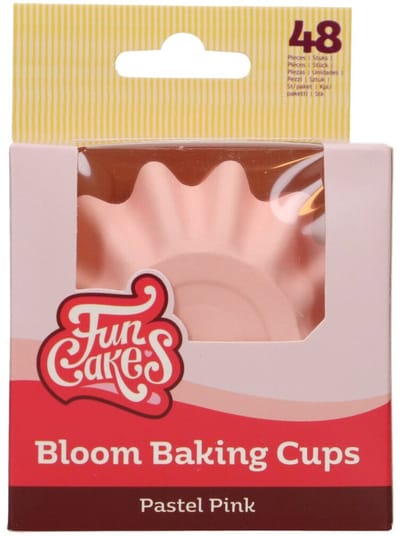 FunCakes Bloom Baking Cups - Duurzaam Gecoat Karton - Pastel Roze - pk/48