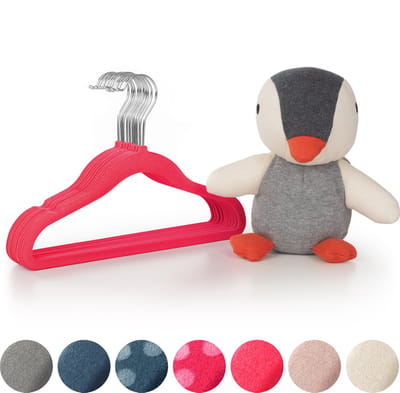 Laleni Fluwelen Kledinghangers Kinderen - Kleerhangers Peuter - Roze - Set van 30