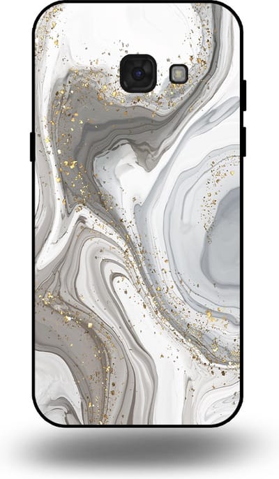 Smartphonica Telefoonhoesje geschikt voor Samsung Galaxy A5 2017 met marmer opdruk - TPU backcover case marble design - Zilver geschikt voor Samsung Galaxy A5 2017