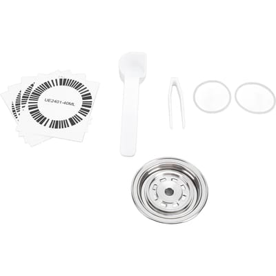 Herbruikbare Koffiecups Adapter Roestvrij Staal Koffiecapsule Converter Houder met Lepelklem white