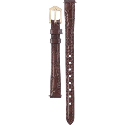 Hirsh Horlogeband -  Crocograin Donkerbruin - Leer - 10 mm
