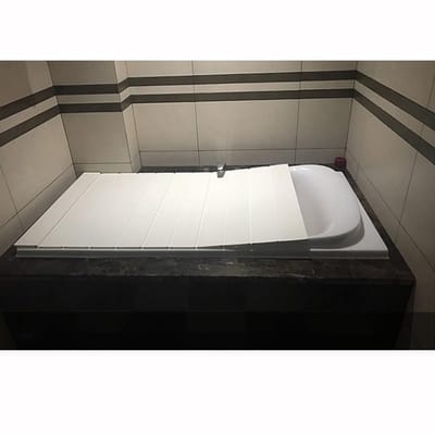 badhoes, stofdichte isolatiemat, opbergplank, 0,6 cm dik, badbrug, badorganizer (80 x 127 x 0,6 cm), ruimtebesparende oplossing voor schone en nette badkamers