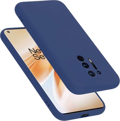 Cadorabo Hoesje geschikt voor OnePlus 8 PRO in LIQUID BLAUW - Beschermhoes gemaakt van flexibel TPU silicone Case Cover