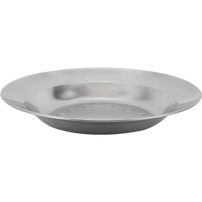 Roestvrijstalen Schotelbord Verdikt Metaal Multifunctioneel Rond Dinerbord voor Thuis Restaurant 20cm/7.9in
