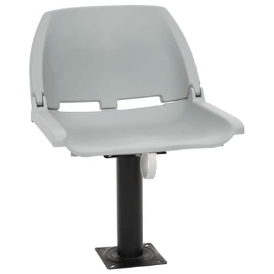 vidaXL - 2-delige - Bootstoelenset - inklapbaar - 48x51x41 - cm - grijs