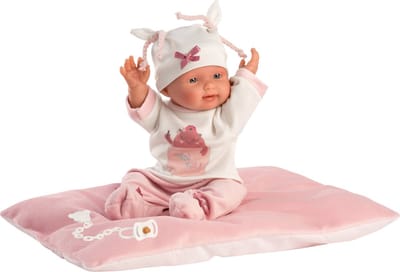 Llorens mini babypopje meisje met speen 26 cm