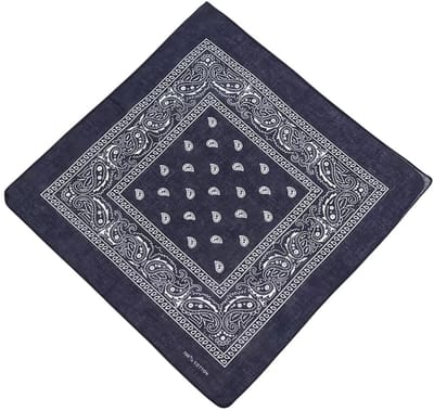 Loud and Clear® - Bandana - Boeren Zakdoek - Heren - Dames - Blauw - Donker - Navy - 54x54cm