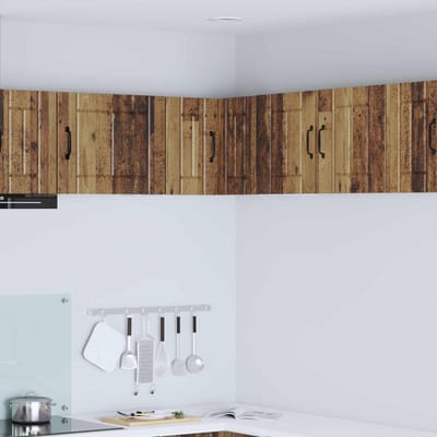 vidaXL - Wandhoekkast - LUCCA - Oud - hout - 57 - x - 57 - x - 40 - cm - Bewerkt - hout