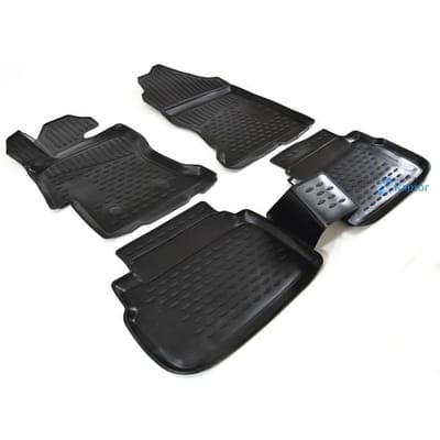 Tapis De Sol En Caoutchouc 3D - J&J AUTOMOTIVE - Subaru XV - Sur Mesure - Antidérapant - Protection Bord à Bord noir