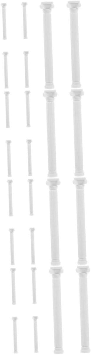 Decoratieve Zuilen - Romeinse Pilaren Standbeeld - Bruiloft Decoratie - Elegante Stijl - 6x0.9x0.9cm - Wit