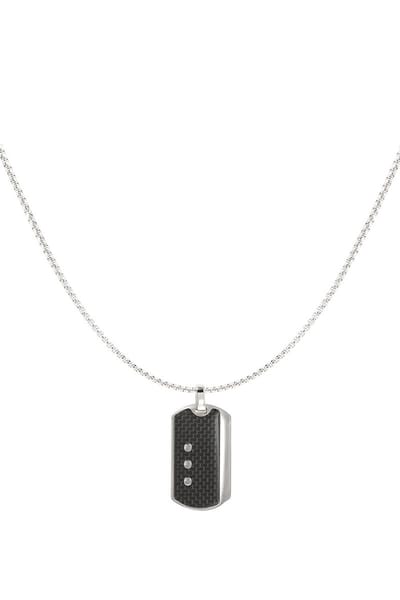 Bijoutheek Collier Heren Ketting 3 dots Zilver