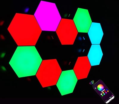 Hexagon Led Panelen - Bedienbaar met App - RGB Led verlichting - Wandlamp Binnen - Gaming