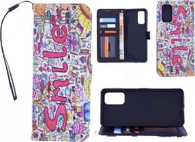 Bookcase Geschikt voor: Samsung Galaxy S21 hoesje met print - Smile Graffiti