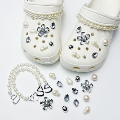 Schoenaccessoires-geschikt voor crocs charms- geschikt voor crocs pins- geschikt voor crocs Accessoires- geschikt voor Crocs Jibbitz-CJ-244 ketting parel boor