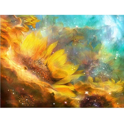 5D diamant schilderij volledige ronde boor hars abstracte bloemen zonnebloemen geborduurd met strass steentjes 20X30CM