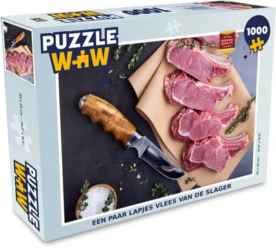 Puzzel Een paar lapjes vlees van de slager - Legpuzzel - Puzzel 1000 stukjes volwassenen