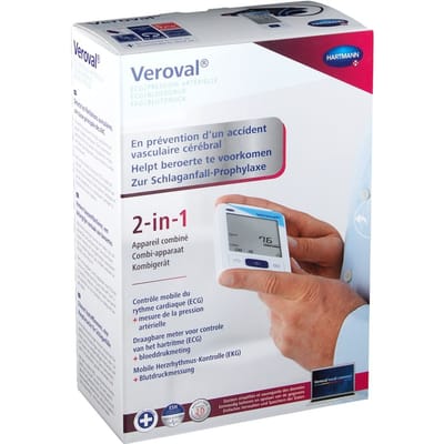 Veroval ECG- en bloeddrukmeter: volautomatische ECG- en bloeddrukmeter voor vroegtijdige detectie van hoge bloeddruk en hartritmestoornissen