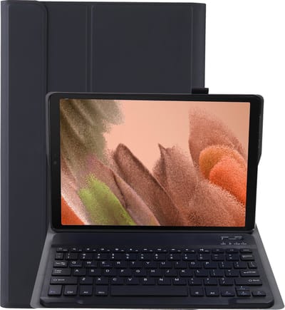 Hoes - Geschikt voor Samsung Galaxy Tab A7 Lite - Keyboard Book Cover - Toetsenbord Case - Hoesje - Zwart