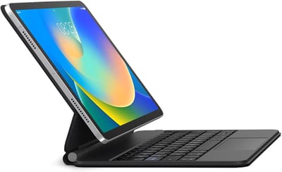 Namajunas - Tablet toetsenbord - Toetsenbordhoesgeschikt voor iPad 11 (2025) 11 inch / 10e generatie (2022) 10.9 inch - 7-kleuren achtergrondverlichting - Multi-Touch Trackpad - Pen Houder - Case - Zwart