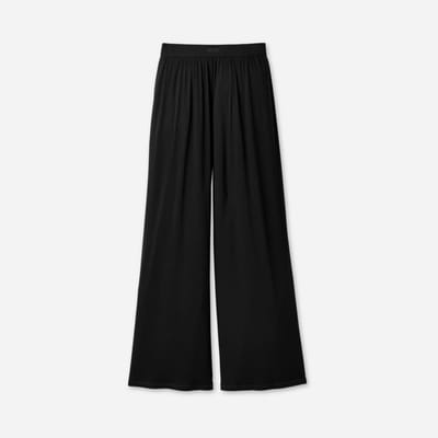 UGG® Imogen Wide Leg Rib-broek in Black, Maat 1X, Ecovero