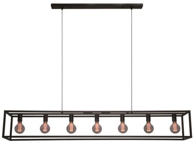 Freelight Esteso Hanglamp - Industrieel Zwart - 7 Lichts