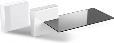 Meliconi Ghost Cube Shelf - Kabelgoot - Modulair Kabelafdeksysteem met Glazen Plank - Wit