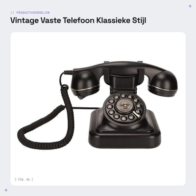 Dailygoods- Vaste Telefoon Vintage - Ouderwetse Telefoon met Draaischijf - HD Microfoon - Volume Schakelaar - Plug-and-Play - Retro Design