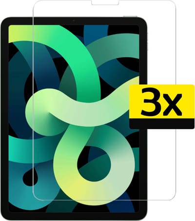 Screenprotector - Geschikt voor Apple iPad Air 5 (2022) - 10.9 inch - 5e Generatie - M1 - 3 Stuks - Extra Sterk - Beschermglas - Gehard Glas - Tempered Glass - Screen Protector