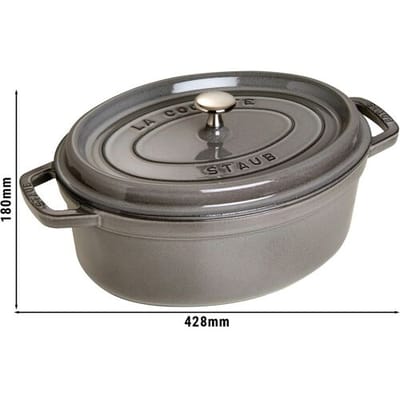 STAUB LA COCOTTE - Kookpot - Ovaal - 370mm - Gietijzer - Grafietgrijs