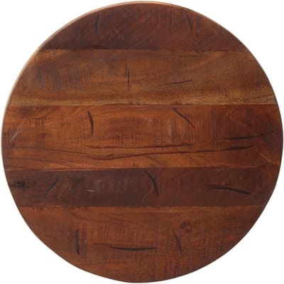 Tafelblad - Bureau blad - Tafel opknappen - Gemaakt van oud hout - Ø 60 cm - Bruin
