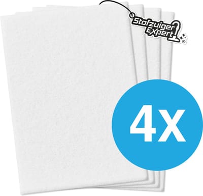4x Universeel Micro / Hygiëne filter voor alle Stofzuigers - 4 stuks 200x125mm Kwaliteit Uitblaasfilter - O.a. geschikt voor Miele, Siemens, Philips, Bosch, Siemens, AEG, Electrolux etc.
