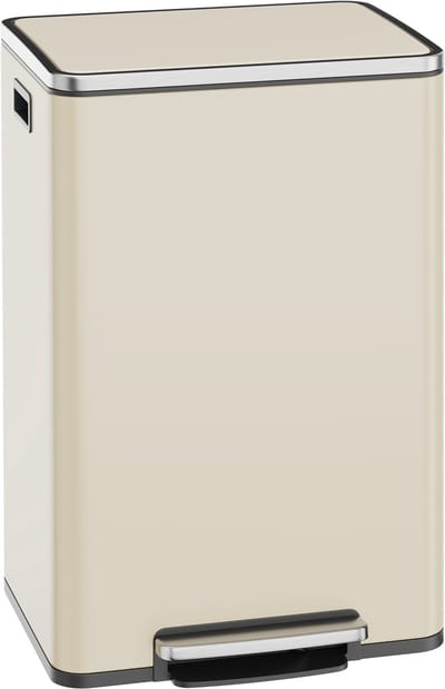 SONGMICS - Prullenbak - Pedaalemmer - Prullenbak 50L - Uitneembare Kunststof Binnenemmer - Softclose Deksel