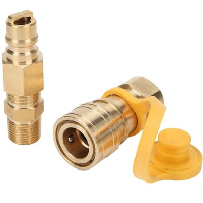 3/8 inch Propaangas Snelkoppelingen Messing Propaangasadapters met Afsluiter